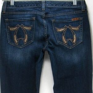 Seven7 Bootcut Jeans Embellished Pockets 31x32.5